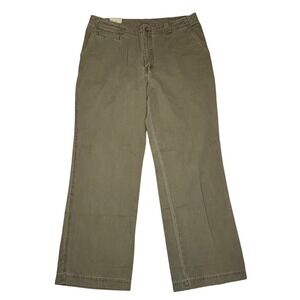 Basic Options Mens Pants Size 36X33 Olive Green Cotton Cargo Utility Vintage NWT